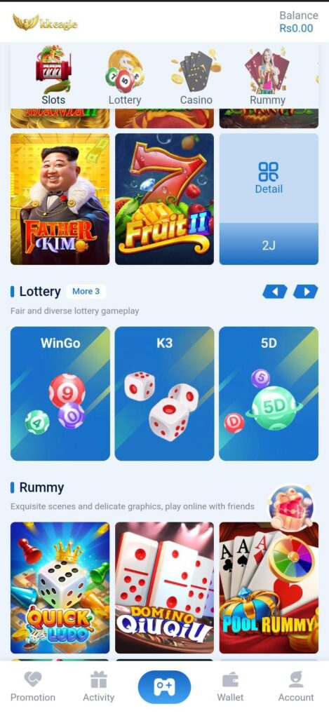 Latest Game KK Eagle Game